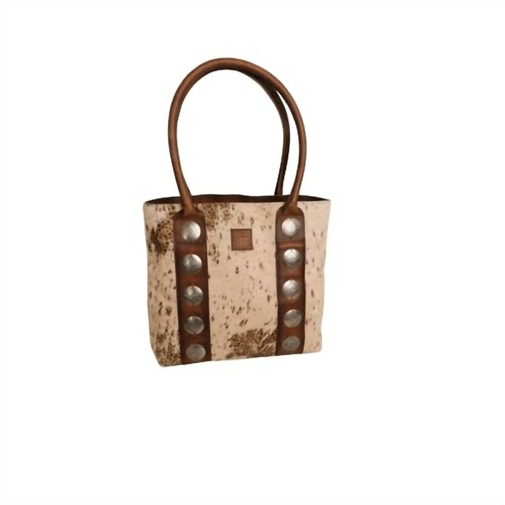 NEW STS RANCHWEAR women's serengeti tote bag in white/brown
